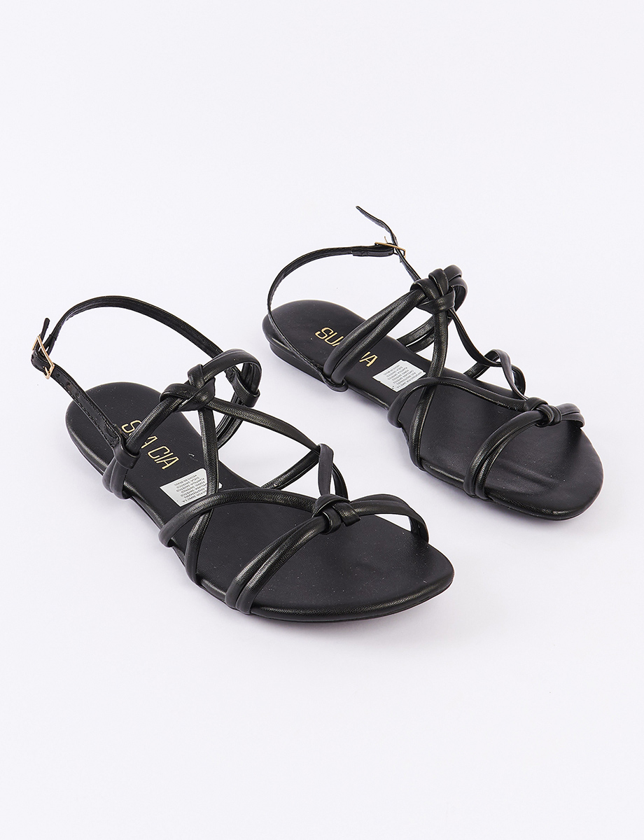 Sandalia Flat de Tiras Sua Cia