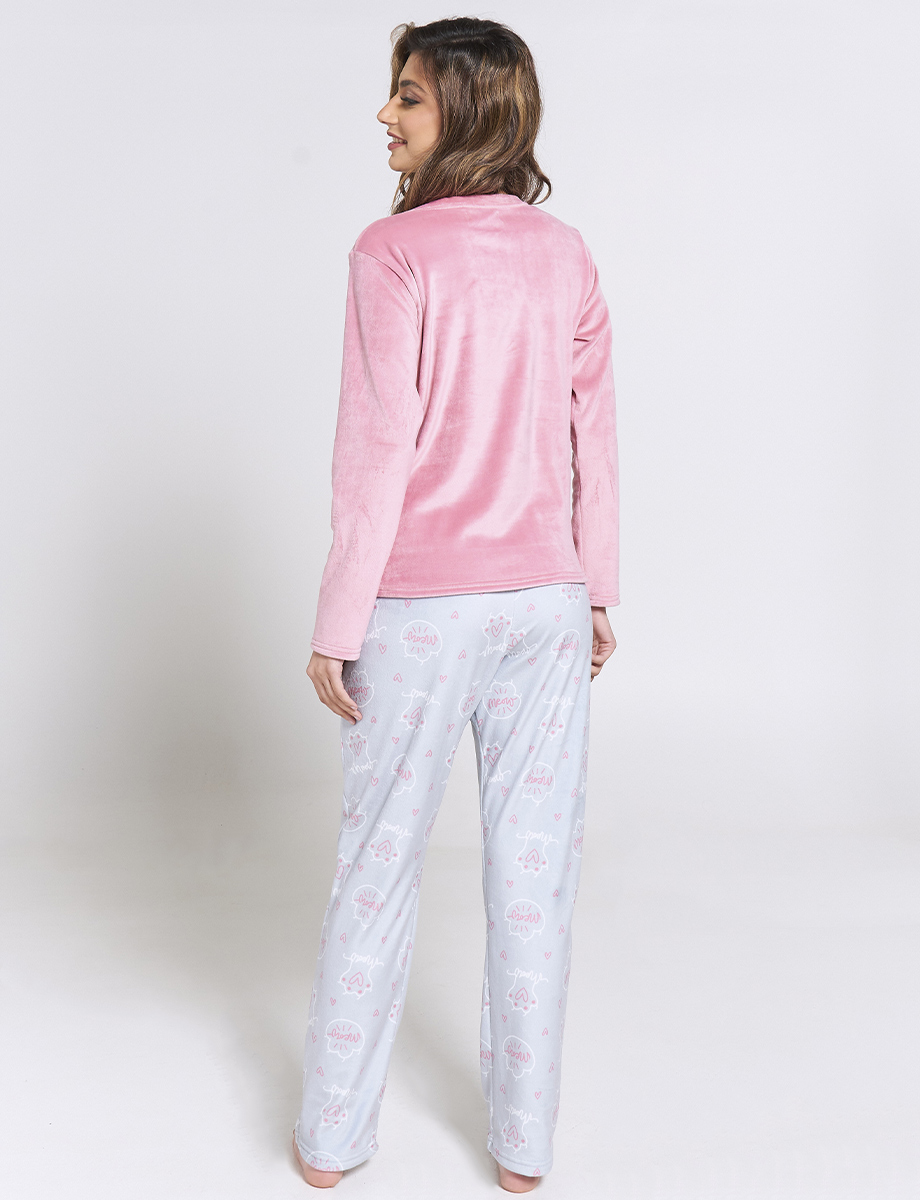 Pijama Buzo + Pantalón Gatitos