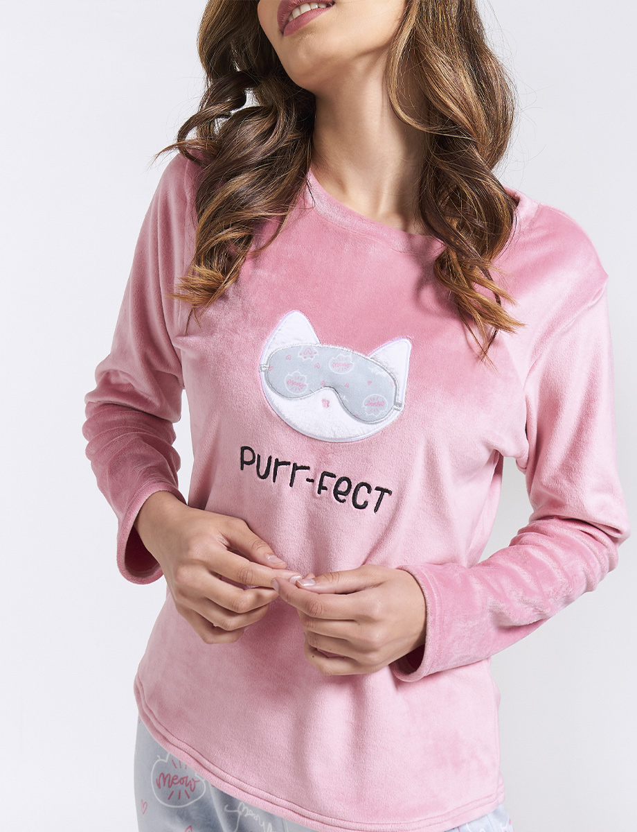 Pijama Buzo + Pantalón Gatitos