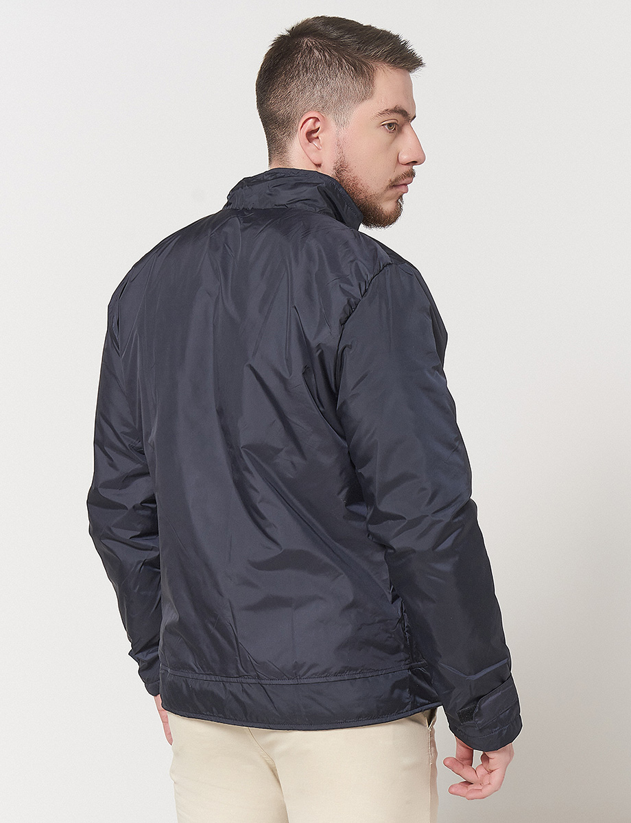 Chaqueta con Textura Azul
