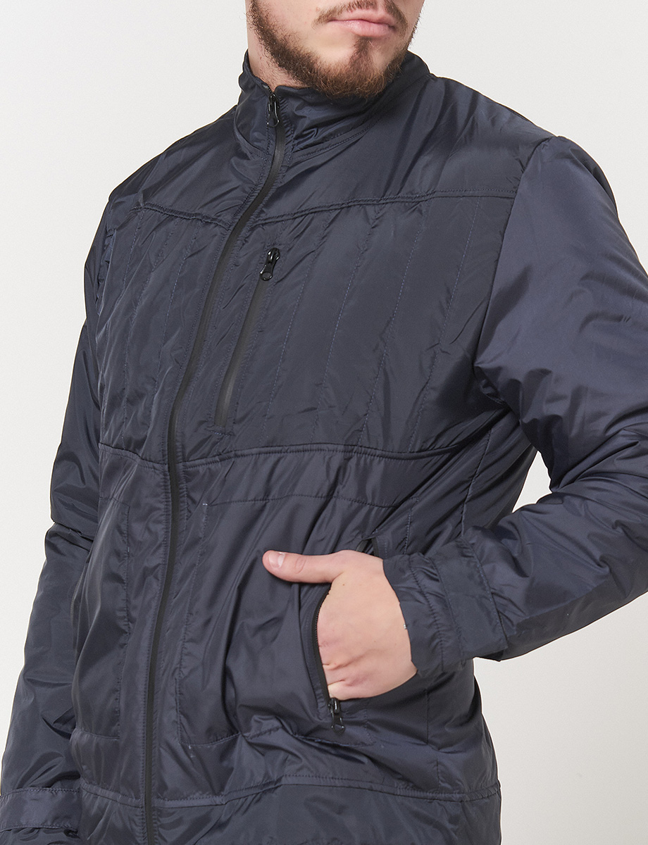 Chaqueta con Textura Azul