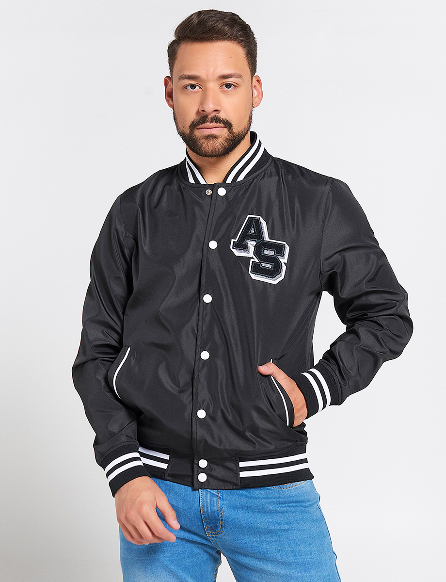 Chaqueta Bomber con Bordado AS