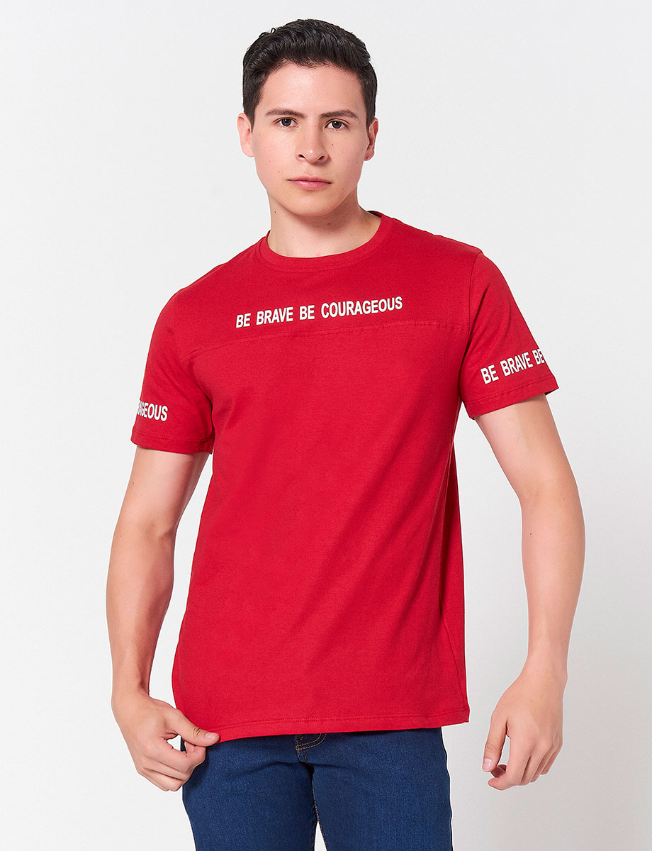Camiseta Be Brave Roja