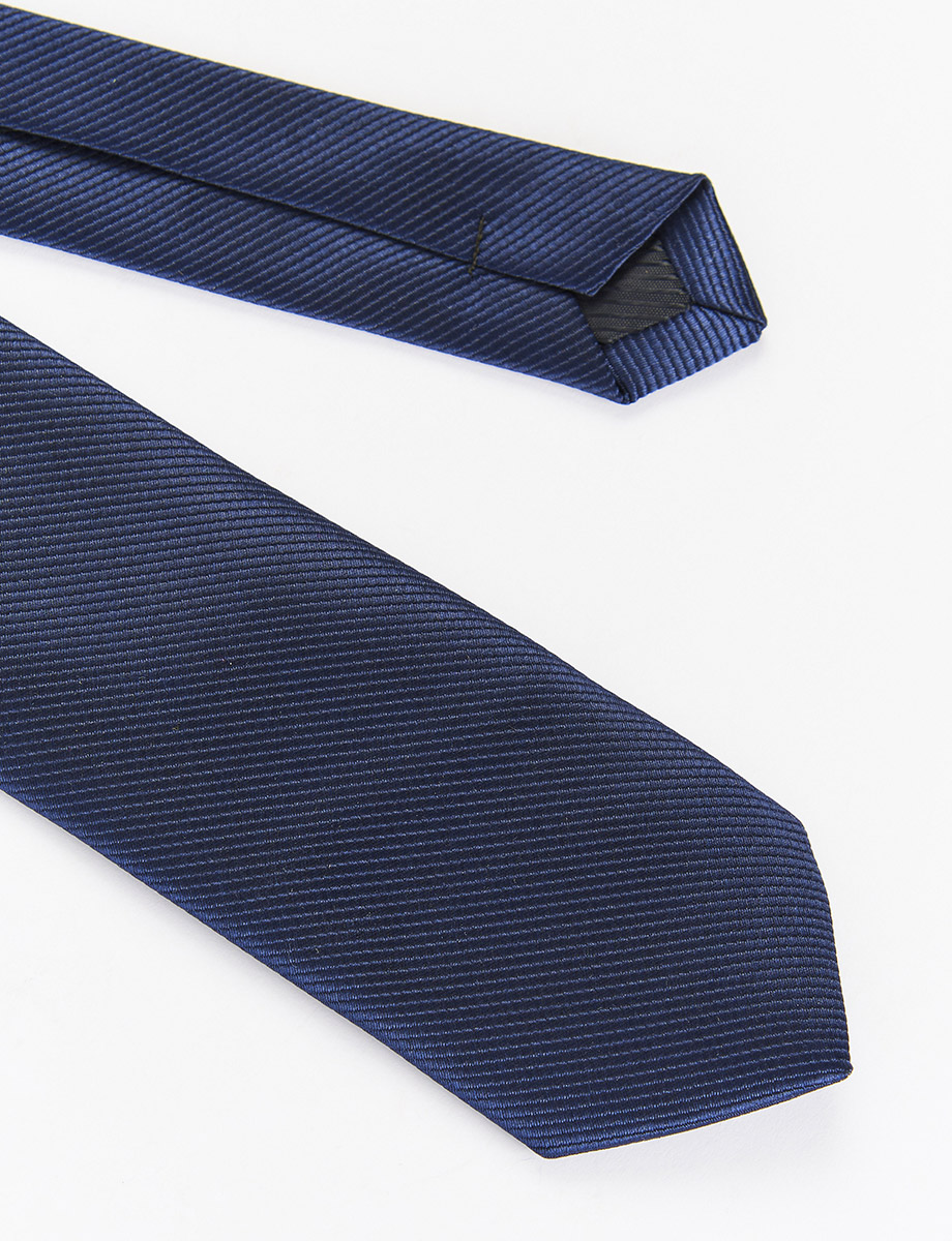 Corbata con Textura de Líneas Azul