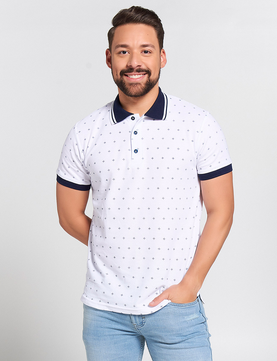 Polo Prints Cruz Blanco