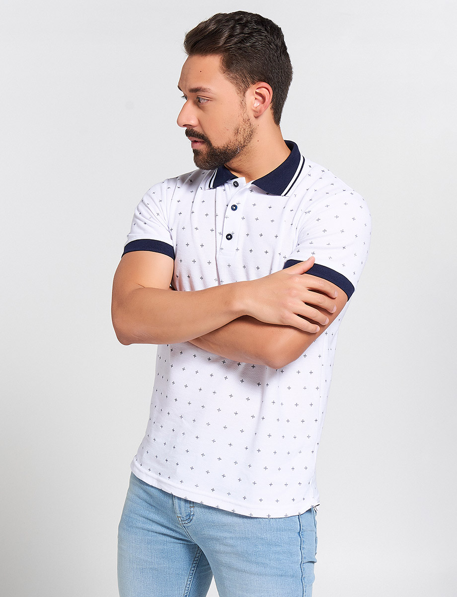 Polo Prints Cruz Blanco