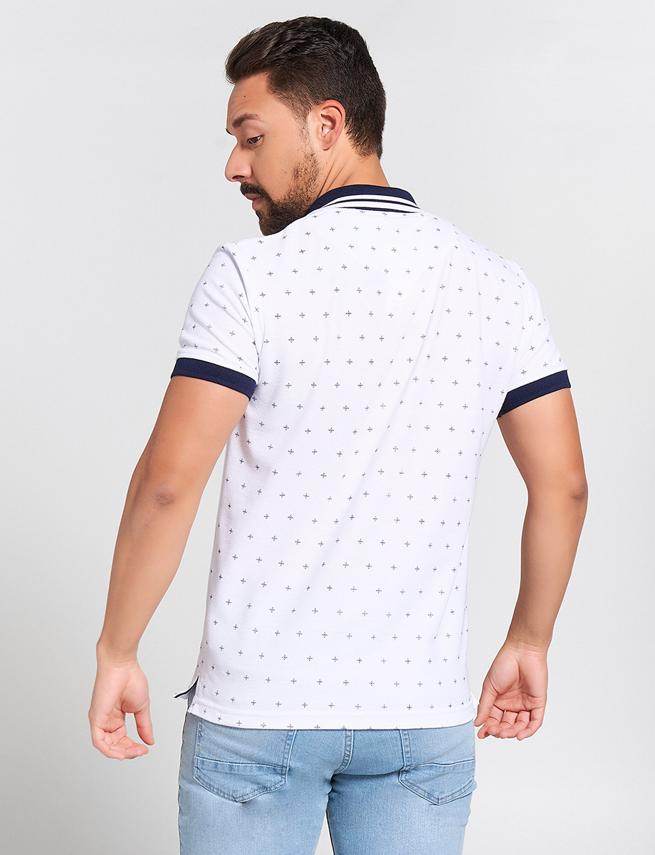 Polo Prints Cruz Blanco