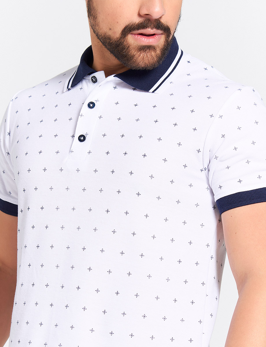 Polo Prints Cruz Blanco