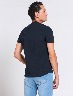 Camisa Azul oscuro Cuello Mao