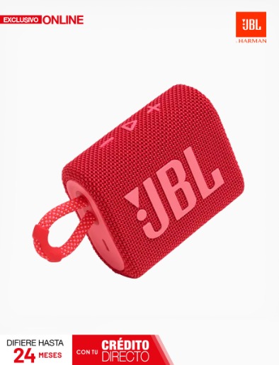 Parlante Inalámbrico JBL Go 3 Rojo