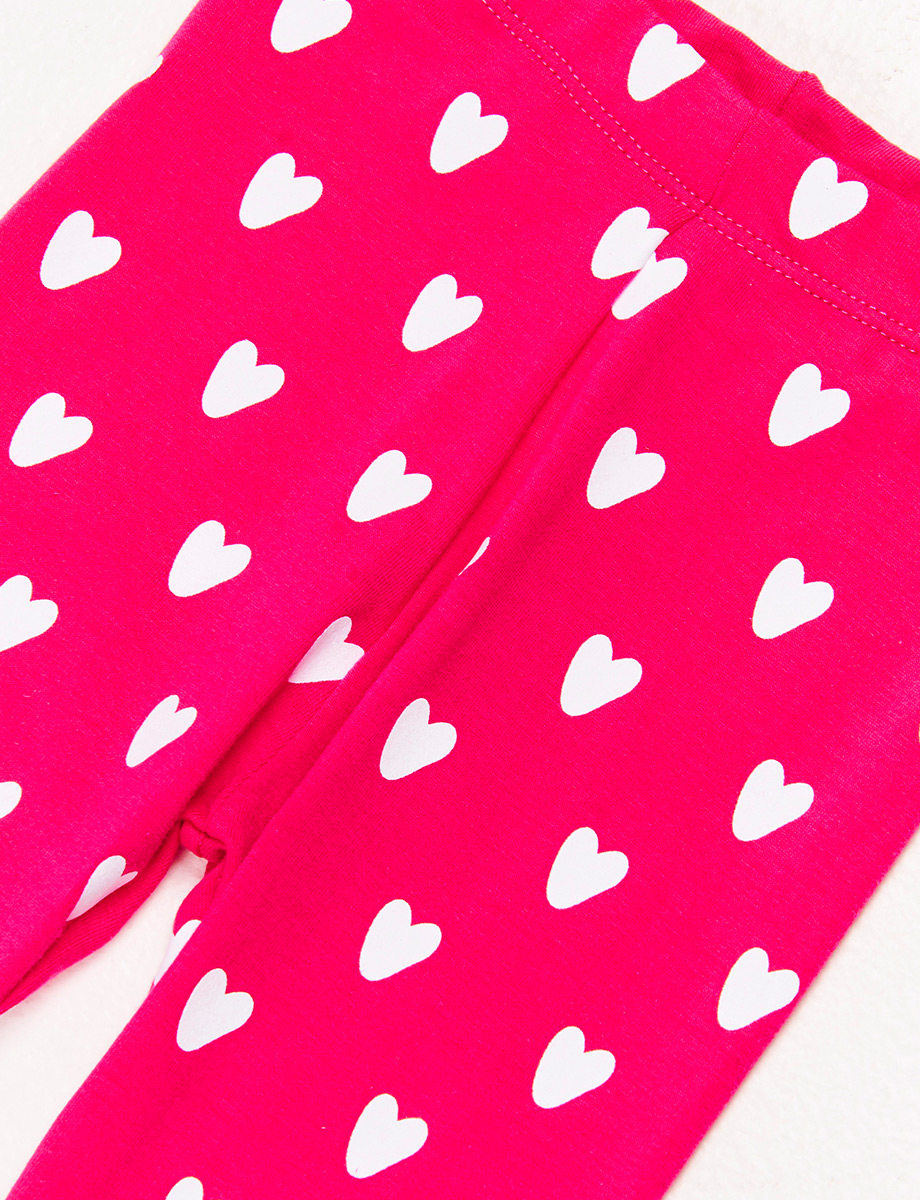 Licra Prints Corazones Rosada