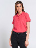 Polo Básica Manga Corta Fucsia