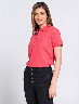 Polo Básica Manga Corta Fucsia