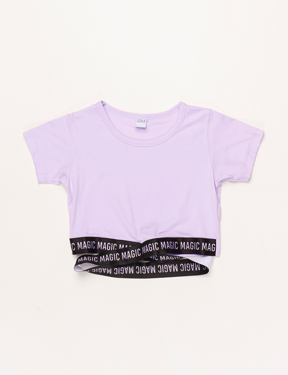 Camiseta Crop Lila Magic