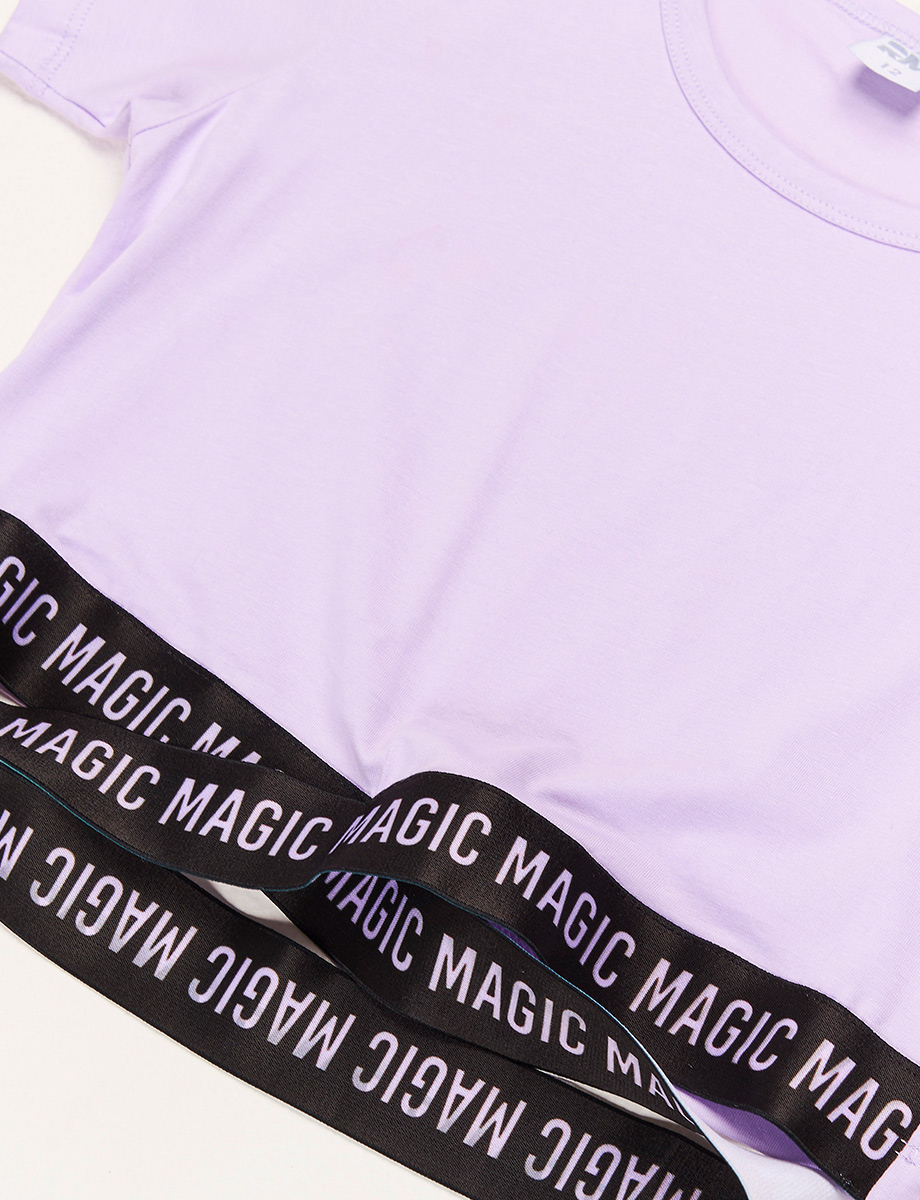 Camiseta Crop Lila Magic