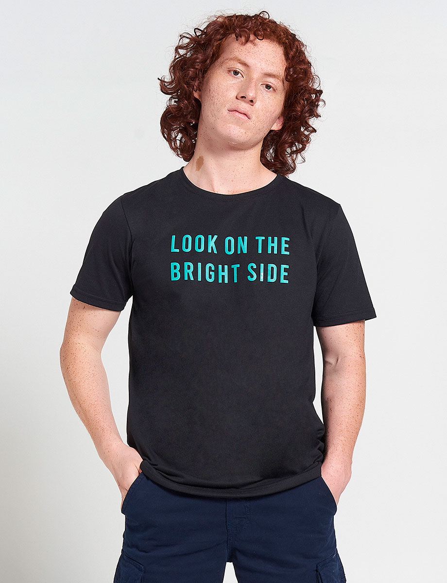 Camiseta Look on the Bright Side Negro