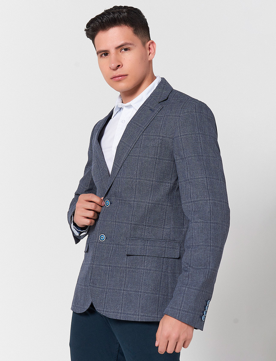 Blazer de Lineas Azul oscuro