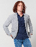 Blazer Textura Gris Claro