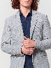 Blazer Textura Gris Claro