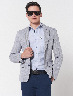 Blazer a Rayas Gris