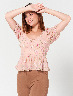 Blusa Flores Palo Rosa