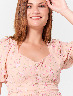 Blusa Flores Palo Rosa