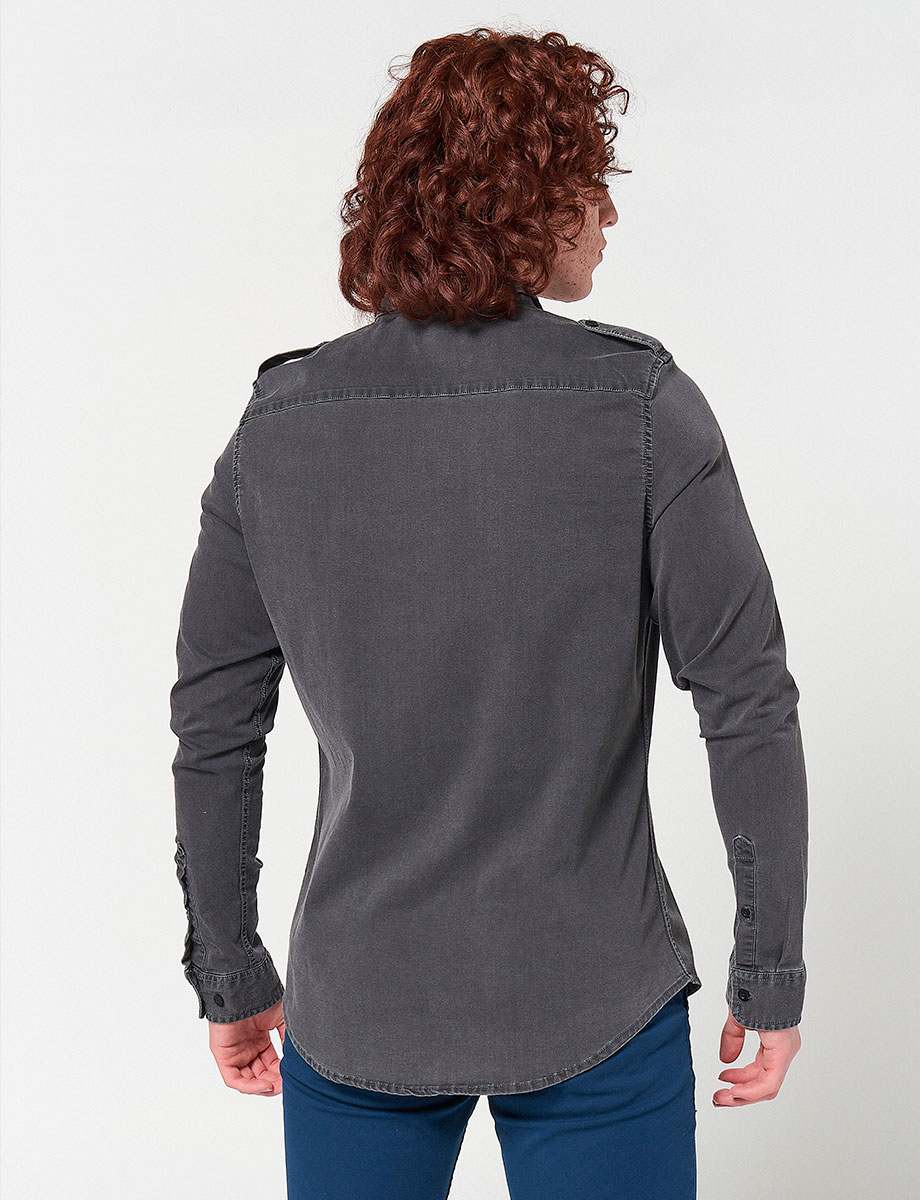Camisa Denim Gris