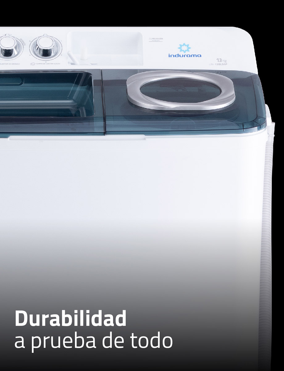 Lavadora Semiautomática Doble Tina 13 Kg | Indurama