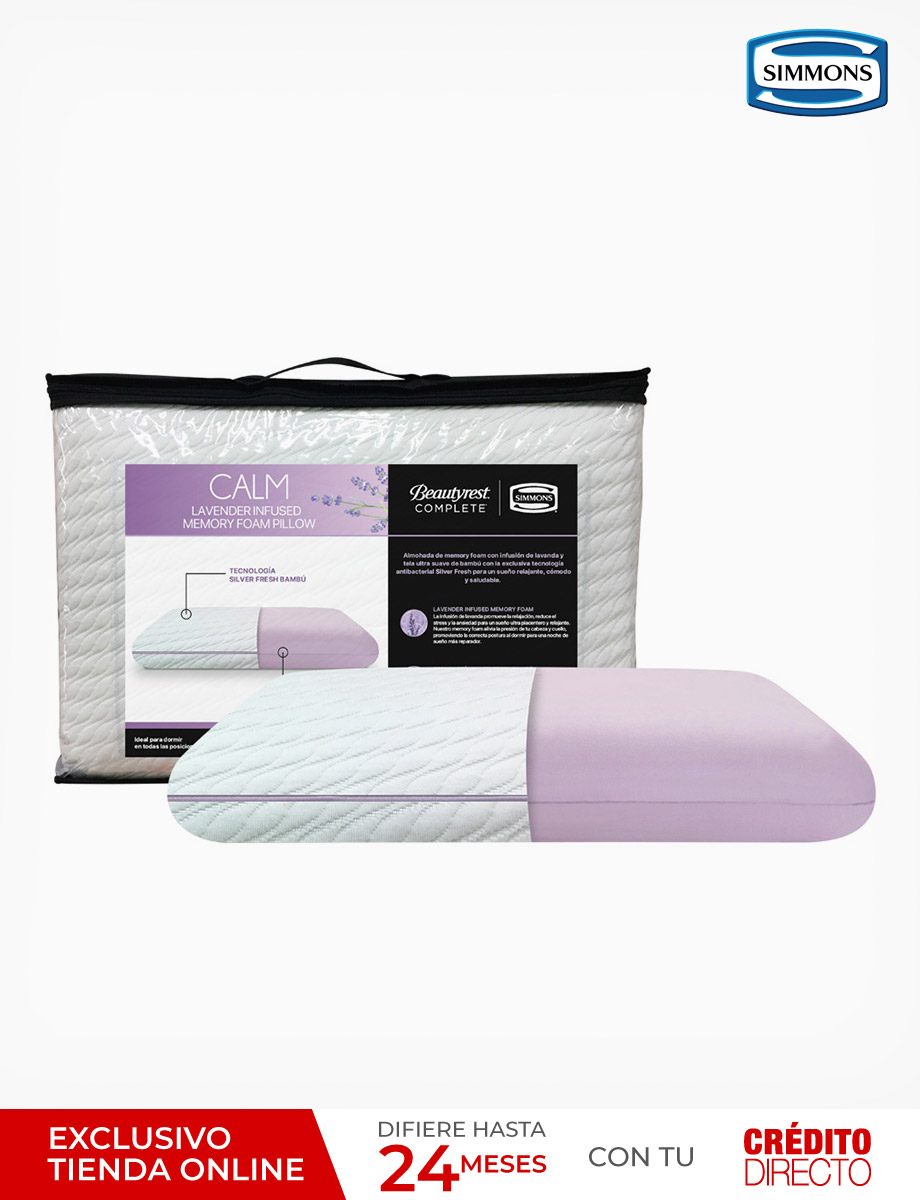 Almohada Calm Lavender Infused | <em class="search-results-highlight">Simmons</em>