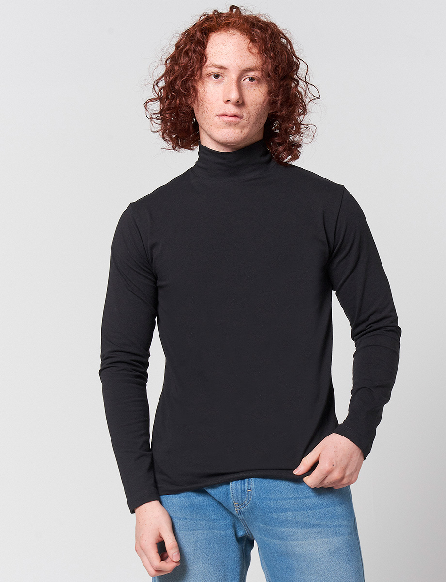 Buzo Cuello Alto Negro