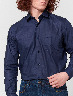 Camisa Azul Marino Llana