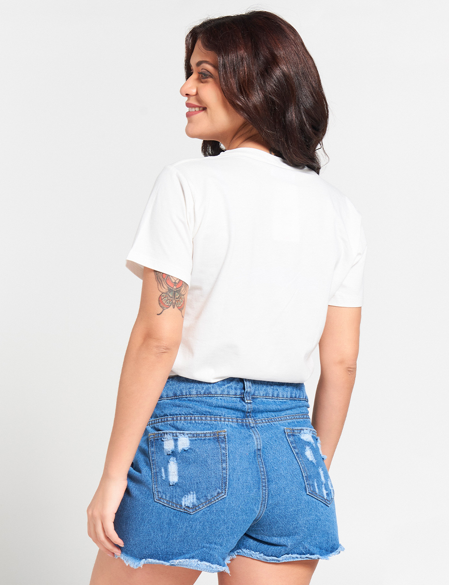 Camiseta Unicolor Spring Flower