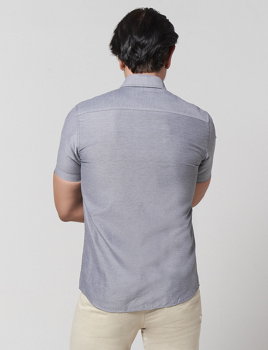 Camisa Gris Manga Corta