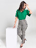 Legging a Cuadros con Botones Decorativos