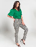 Legging a Cuadros con Botones Decorativos