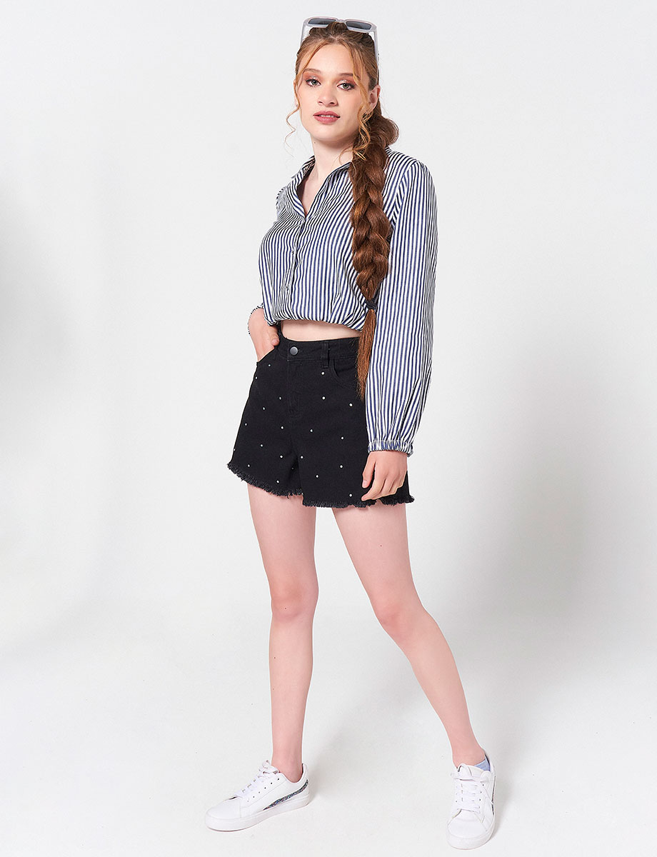 Short Negro con Brillos