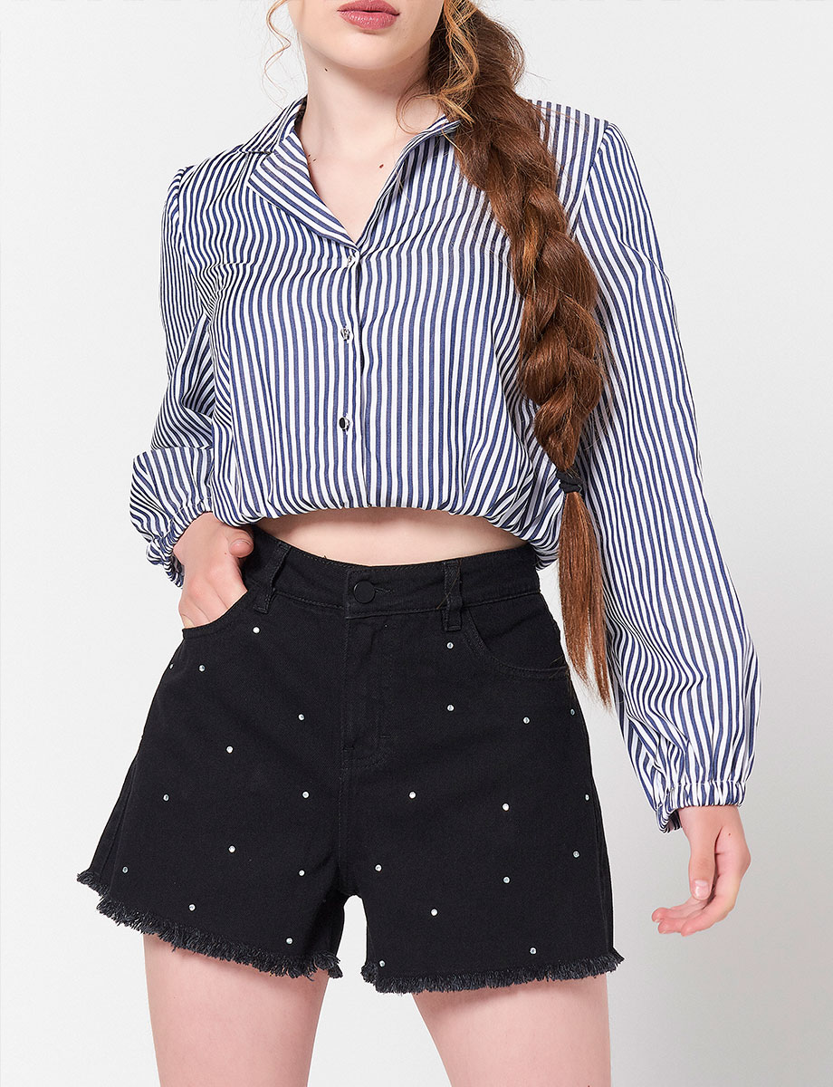 Short Negro con Brillos