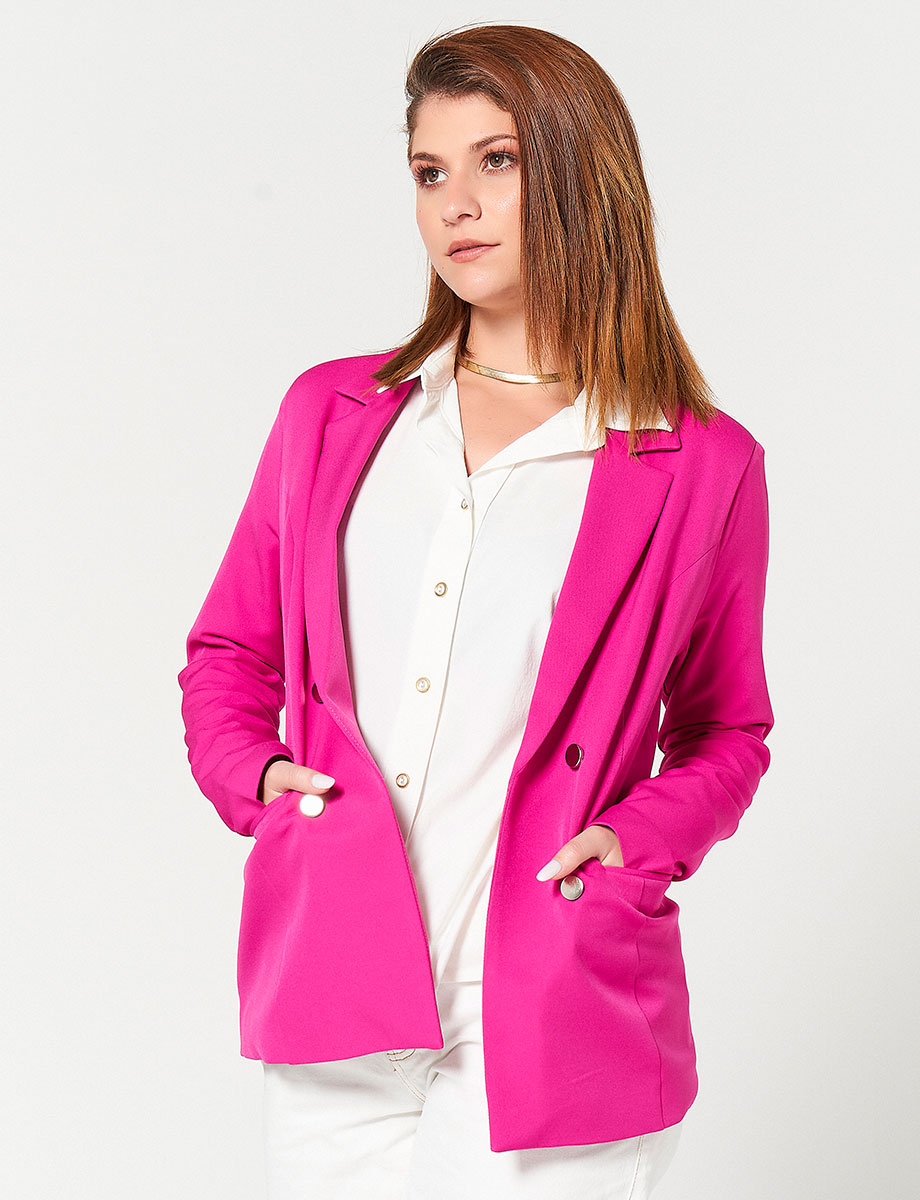 Blazer Fucsia con Botones