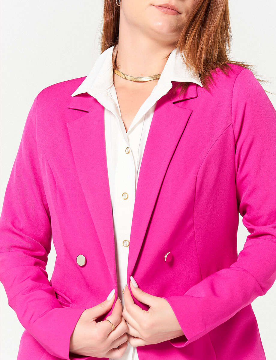 Blazer Fucsia con Botones