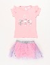 Conjunto Blusa + Falda Rosado