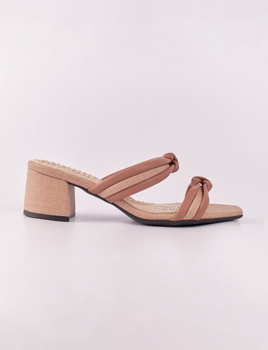 Sandalia Taco Cuadrado Terracota