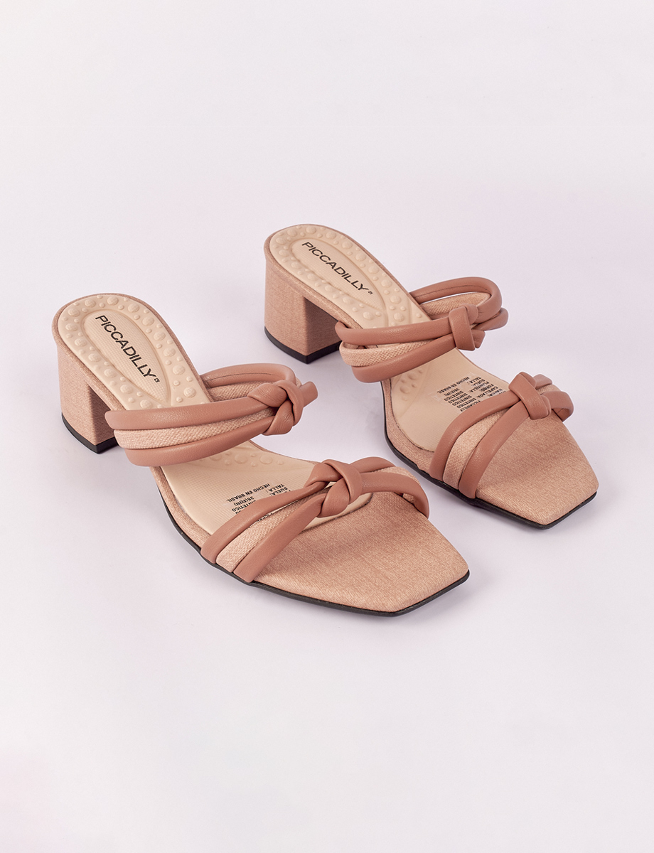 Sandalia Taco Cuadrado Terracota