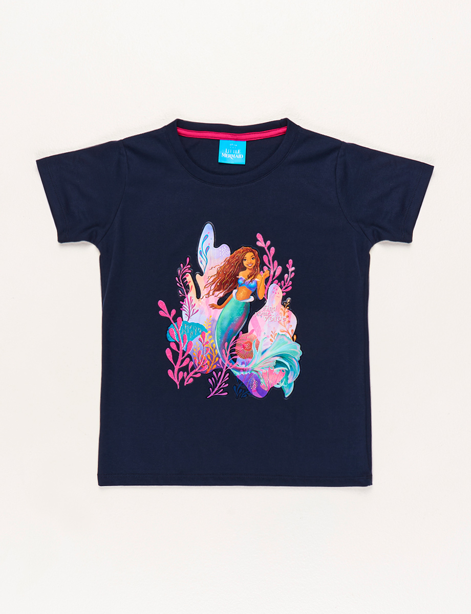 Camiseta esc Azul marino Sirenita