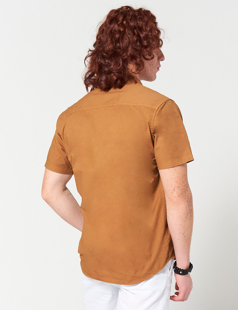 Camisa Manga Corta Camel