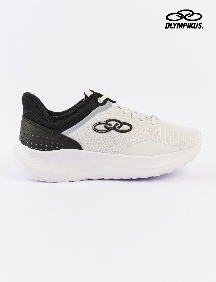 Sneaker Blanco/Negro con Cordones | Olympikus