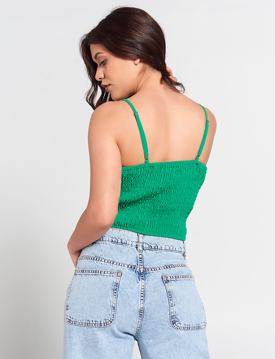 Top tipo Corset Verde