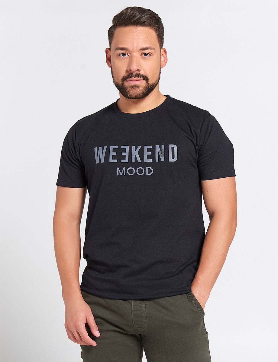 Camiseta Negra Weekend Mood