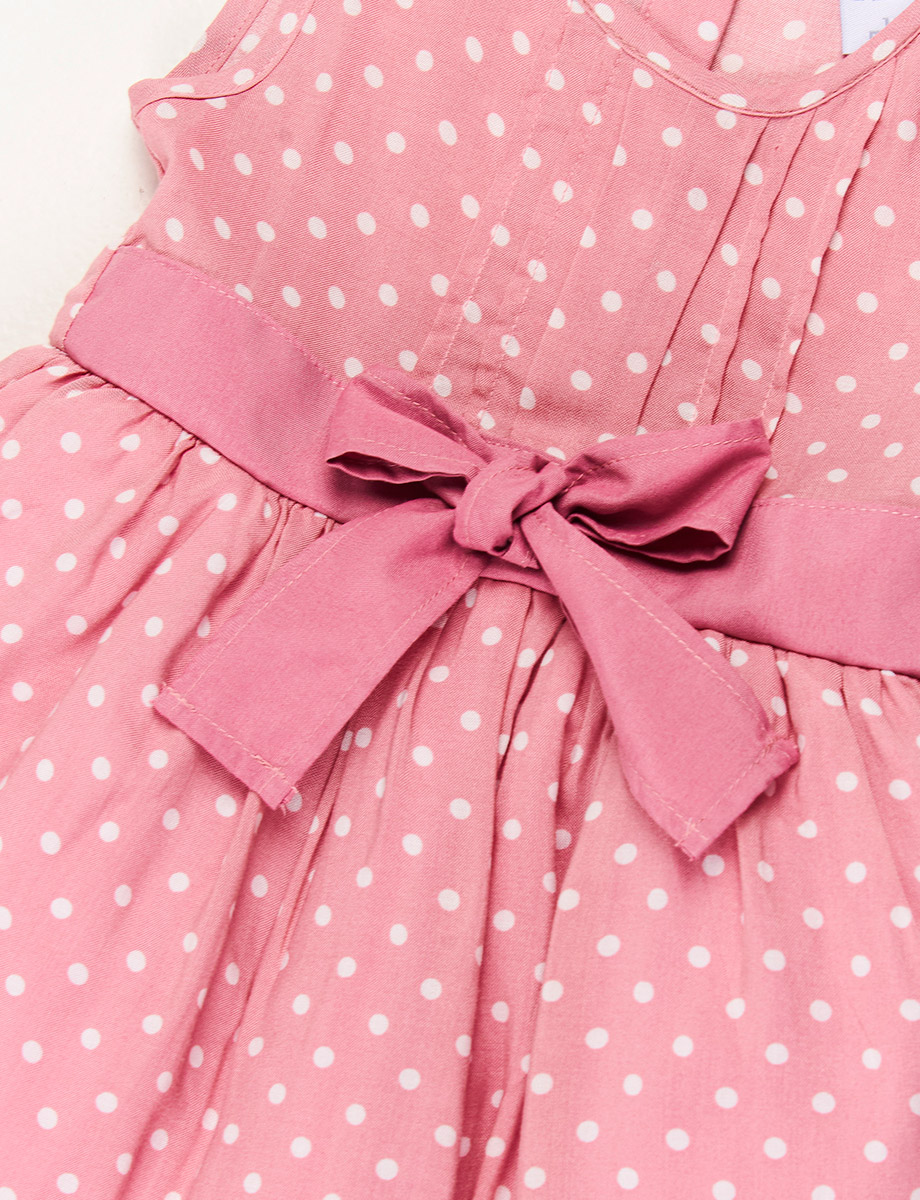 Vestido Puntos con Lazo