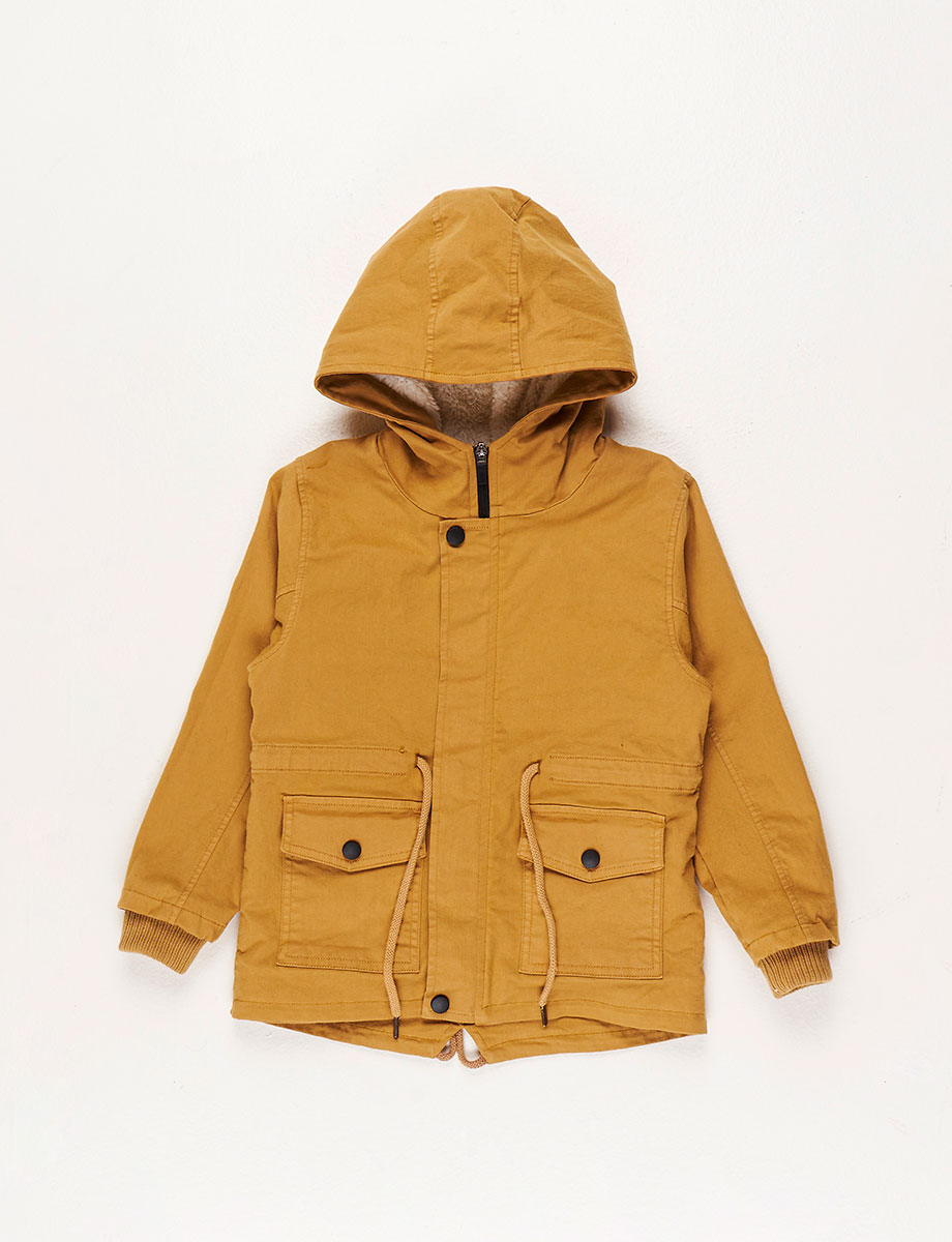 Parka Gabardina Kaky con Capucha