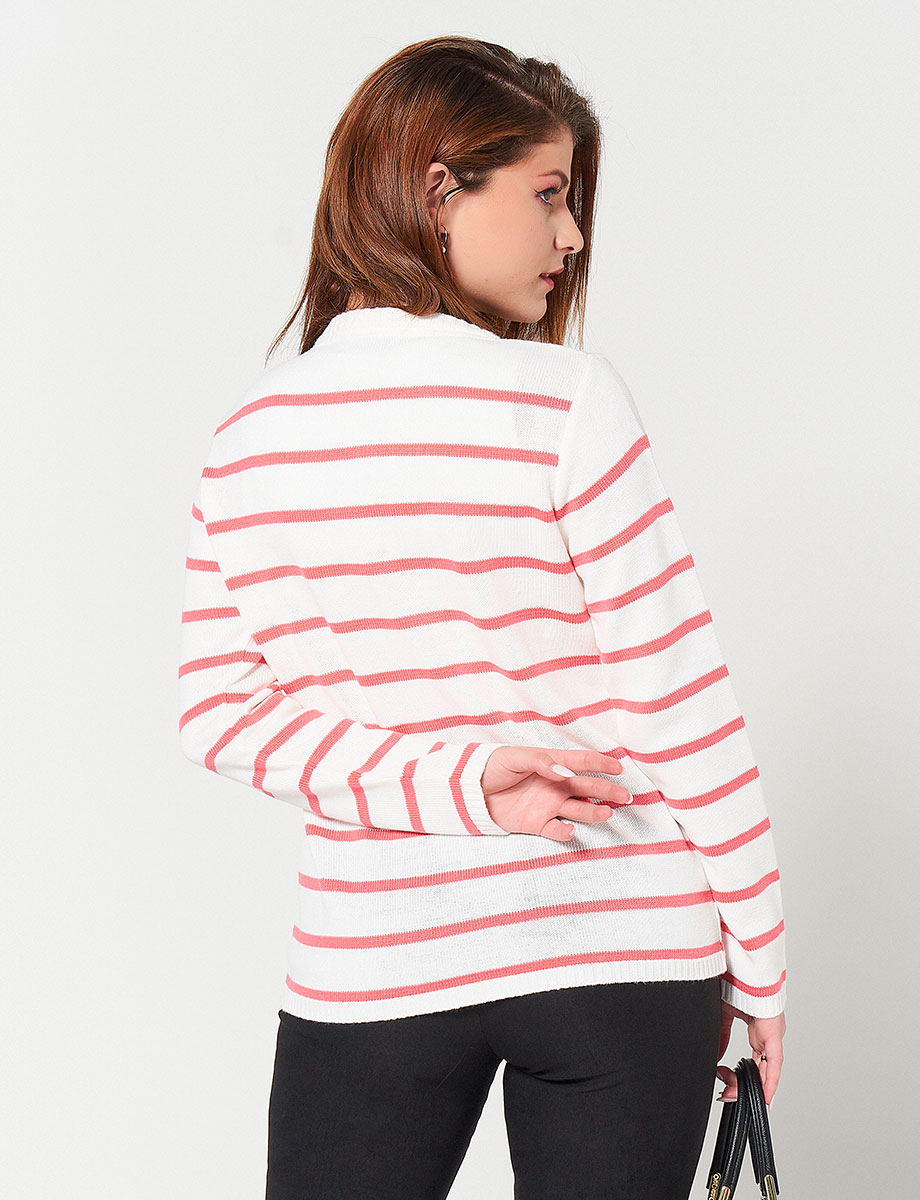 Sweater a Rayas Crudo